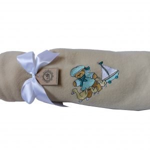 Manta de Polar Diseño Marinero Beige