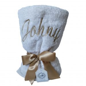 toalla de baño con nombre