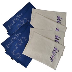 Individuales Reversibles modelo 2 con diseño bordado