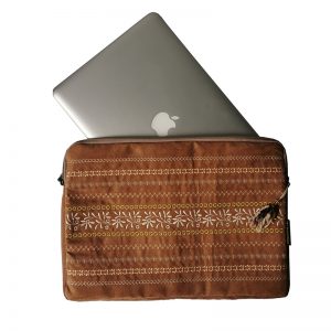 Porta Notebook 14' Café Patrones tela Bordada