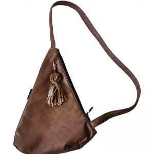 Morral Triangulo Café Capuchino eco cuero