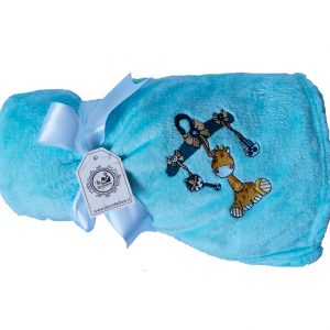 Manta de Piel Diseño Jirafa Bordada