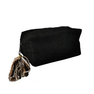 Cosmetiquero Grande Negro con Colgante