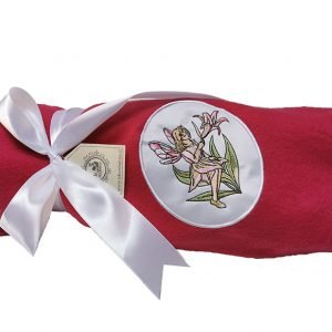 Manta de Polar fucsia con Aplicación y diseño Hada