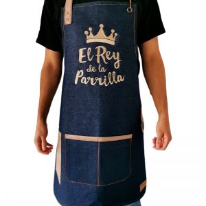 Pechera de Mezclilla con bordado el Rey Parrilla