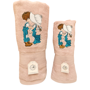 Toallas mano y baño diseño Sarita color Rosa