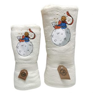Toallas Crema de Mano y Baño con diseño Principito
