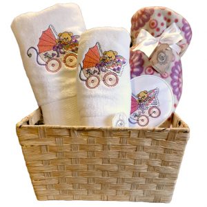 Canasto coche Toallas y Manta