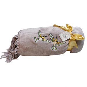 Manta de Piel con Flecos picaflor