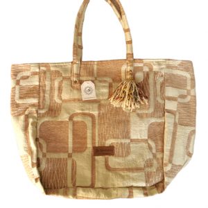 Bolso multiuso de tela damasco