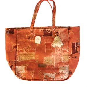 Bolso multiuso de tela anaranjado 2