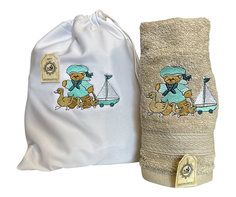 Bolsa Colación y Toalla Marinero