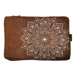 Bolso Portanotebook 14' Café Mandala bordada