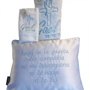 Toallas y Cojin  Para Bautizo