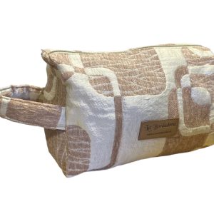 Bolso cosmetiquero damasco geometrico