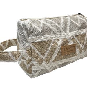 Bolso cosmetiquero geométrico bicolor