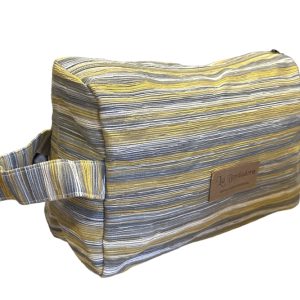 Bolso cosmetiquero lineas amarillas