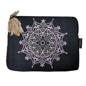 Bolso Portanotebook 14' Mandala pastel bordado