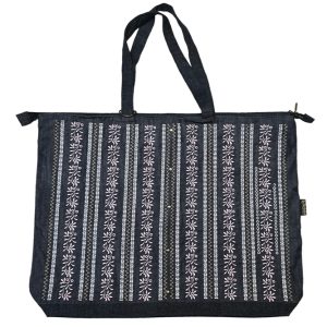 Bolso maxi bordado mezclilla