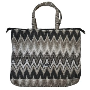 Bolso maxi gris art con cierre